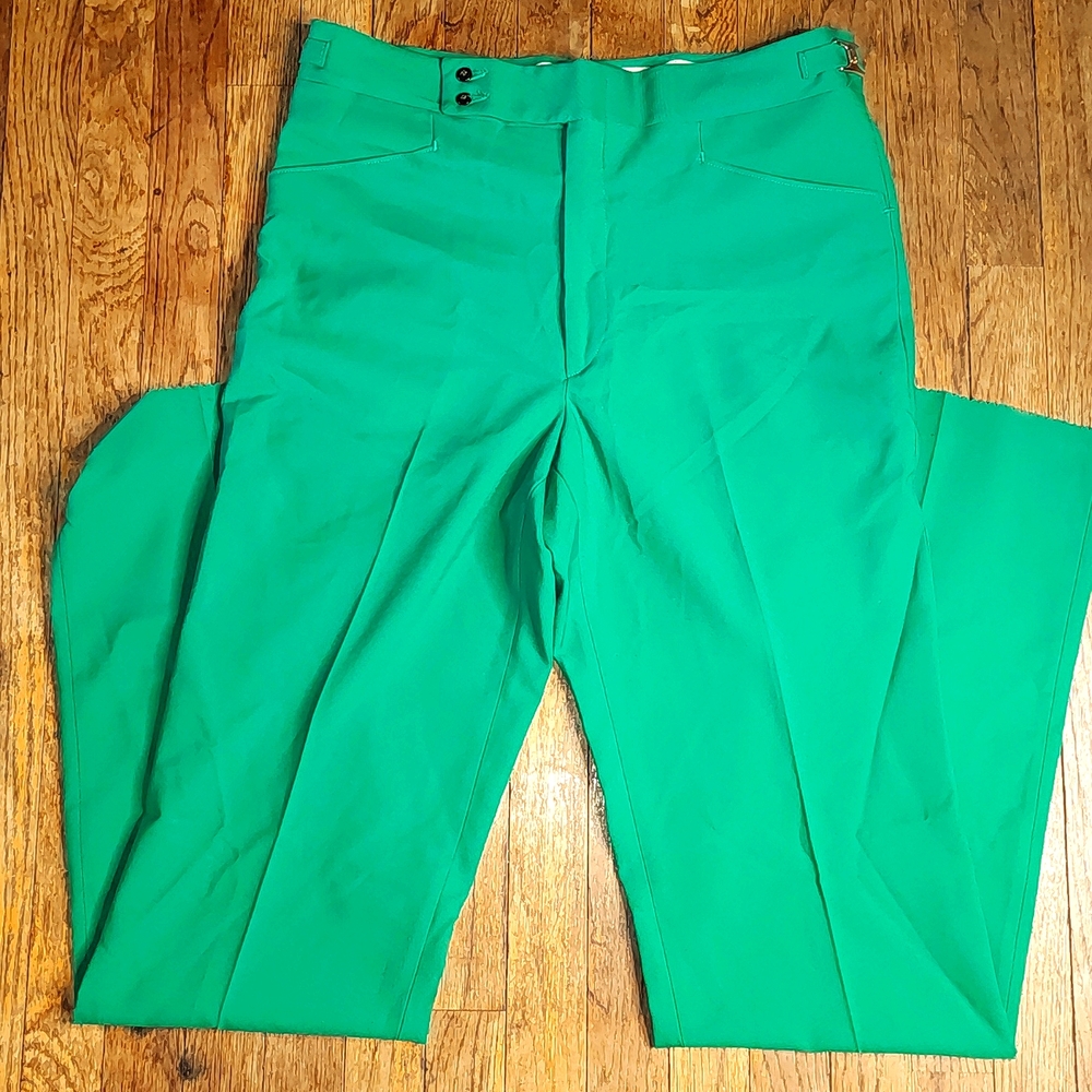 Kelly Green Haggar Signature Golf Unhemmed Slacks 34x38
